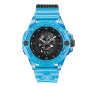 Orologio Uomo PHILIPP PLEIN SKULL DUBA PWWAA0724 Silicone Trasparente Blu