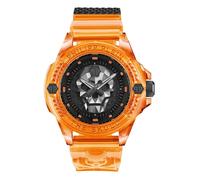 Orologio Uomo PHILIPP PLEIN SKULL DUBA PWWAA0824 Silicone Trasparente Arancione