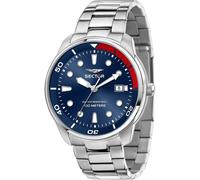Orologio Uomo Sector Oversize R3253102029 Acciaio Quadrante Blu e Rosso + Data