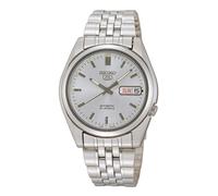 Orologio Uomo Seiko 5 Automatico Quadrante Argento Acciaio Inox SNK355K1...