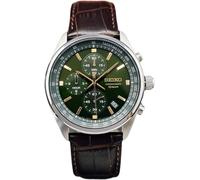 Orologio Uomo Seiko Conceptual Quartz Cronografo Quadrante Verde Cinturino Pe...