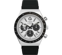 Orologio Uomo TIMEX PEANUTS Q TW2W68900 Chrono Pelle Nero Bianco Snoopy