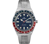 Orologio Uomo TIMEX Q REISSUE TW2T80700 Bracciale Acciaio Blu Vintage