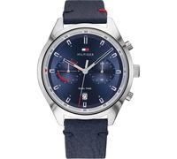 Orologio Uomo Tommy Hilfiger Bennett 1791728 Dual Time Cinturino Pelle Blu