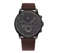 Orologio Uomo TOMMY HILFIGER JAMESON 1791799 Pelle Marrone Nero Dual TIme
