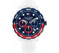 Orologio Uomo TOMMY HILFIGER T-REGATTA 1792231 Chrono Silicone Bianco Blu