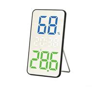 Orologio verticale dello specchio del LED con per verticale | Plastica ABS, resistente ai graffi per superficie, elegante finitura nera o bianca, leggera altezza 158 mm, facile da pulire