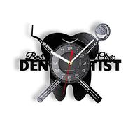 Orologio Vinile -30cm Dentista Attrezzatura Studio dentistico Denti Segno da parete Orologio decorativo Ortodontista Disco in vinile Orologio da parete Infermiera Regalo di apprezzamento