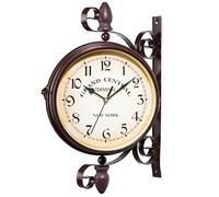 Orologio Vintage a Doppia Faccia Orologio Da Parete Paddington Station Orologio Da Giardino Sospeso Orologio Da Parete Vintage Da Esterno Per Decorazioni Per La Casa Da Parete Nessuna Batteria