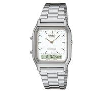 Orologio VINTAGE Edgy Silver e White AQ 230A 7DMQYES