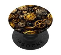 Orologio vintage Steampunk Timepiece design meccanico PopSockets PopGrip Adesivo