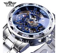 Orologio Winner BE-14435 - Argento / Blu