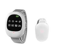 Orologio wireless con allarme per l'enuresi notturna con cinturino per bambini e anziani, portata effettiva 40 m, vibrazione/suono/vibrazione + promemoria sonoro 30min/60min/90min/2H timer batteria