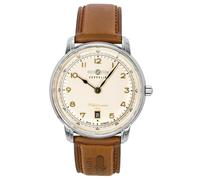 Zeppelin 9640-5 Méditerranée - Orologio da uomo - cassa in acciaio inox, movimento al quarzo svizzero, cinturino in pelle marrone, 40 mm