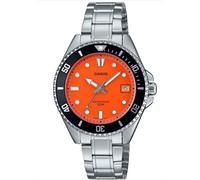 OrologioCASIO ref.MDV-10D-4A1VDF Unisex subacqueo Acciaio quadrante Arancio 38mm
