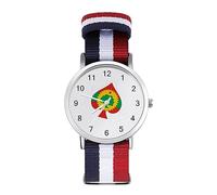 Oromo Liberation Front Flag Spades Ace Poker orologio sportivo per uomo donna cinturino in nylon orologio analogico al quarzo, Stile:, regular