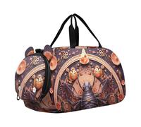 Oroscopo Arancione Corallo Borsa Sportiva da Nuoto e Palestra con Scomparto per Scarpe Borsa da Viaggio per Il Fine Settimana Borsone per Ragazzi