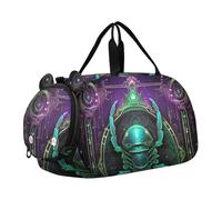 Oroscopo Astratto Verde Borsa Sportiva da Nuoto e Palestra con Scomparto per Scarpe Borsa da Viaggio per Il Fine Settimana Borsone per Ragazzi