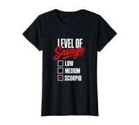 Oroscopo astrologico Divertente del Livello dello Scorpione Selvaggio Maglietta con Stampa Grafica Economica