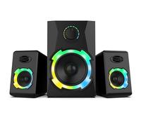 OROW Altoparlanti Wireless Bluetooth 40W AC,Altoparlante PC Con Subwoofer,Luci LED Sincronizzate con Musica,Supporto 3.5mm AUX/USB/Scheda TF, Altoparlanti per PC/Desktop/Monitor/Portatile/TV/Tel