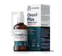 Oroxil Plus Spray Gola - Antibatterico Naturale con Resveratrolo e Olio di Timo Selvatico - Spray Gola Antinfiammatorio Forte senza Alcool per Mal di Gola e Alito Fresco - 50 ml - Logidex