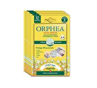 Orphea - Anti tarme tessile, fogli diffusori per armadi e cassetti (6 x 12 pezzi) naturale, anti tarme ideale per abbigliamento, agisce immediatamente - Durata 3 mesi (fiori)