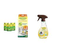 Orphea, Foglietti Salvalana per Cassetti e Armadi, per Lana e Vestiti Tutta la Stagione, Profumo Legni di Cedro, Confezione 3 pack da 12 Foglietti & Linea Detergenza, Pulitore per Armadi e Cassetti