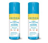 Orphea Lozione Inodore Insettorepellente per Zanzare, Fino a 6 Ore, 50ml 2pz
