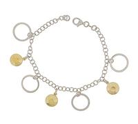 Orphelia Bracciale da donna in argento 925 parzialmente placcato oro, 19 cm - ZA-1754, 19 cm, Argento