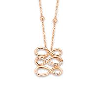 Orphelia Ciondolo da Donna con Catena in Argento 925 parzialmente Placcato Oro con zirconi Bianchi Taglio Brillante ZH-7123/RG