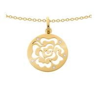 Orphelia Dreambase-Collana con Pendente in Argento Placcato Oro con zirconi Bianco Brillante - Parte ZH-7079/2