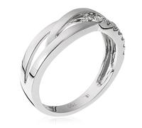 Orphelia FINERING - Anello, con Diamante, oro bianco, misura 58 (18.5)