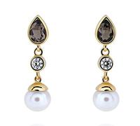 Orphelia Orecchini a pendolo e goccia Donna oro 925_argento quarzo rotonda - ZO-7498/G