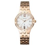 Orphelia Orologio da donna al quarzo analogico Savanne cinturino in acciaio inox lunetta con pietre, Oro rosato., Bracciale