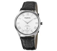 Orphelia Orologio da polso standard analogico al quarzo in pelle, Nero, cinghia