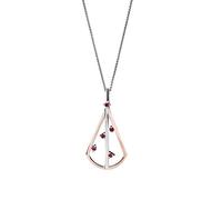 Orphelia Pendente Donna Bianco/Rosa 925_argento granato rotonda - ZH-7496