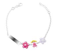 Orphelia Silver Braccialetto Flowers + Doll Zirc argento 925