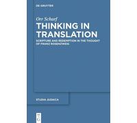 Orr Scharf Thinking in Translation (Copertina rigida) Studia Judaica