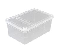 Orrdiffi Scatola di Plastica Trasparente Scatola di Alimentazione Rettile Box,Contenitore Animali Rettili,per Rettili,Insetti,Ragni,Tartarughe, Scorpion,Rana (2 Pezzi)