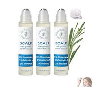 ORRENATURALLI Ampoule Revival Capelli - Rosemary Pelle Scelly Sitro Crescita Rolt On, 2025 Aggiorna il siero di crescita dei peli 25 ml, ingredienti vegetali di supporto per capelli (3pcs)