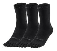 OrrinSports calzini da punta Liner Crew Socks per uomini donne Coolmax cinque dita calzini 3 paia di calzini da corsa
