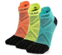 OrrinSports calzini da punta per donne uomini Coolmax uomini calzini da corsa 5 punta atletica calzini da punta 3 paia