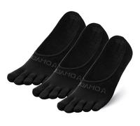 OrrinSports Confezione da 3 paia di calzini da donna a taglio basso, invisibili, antiscivolo, moderni calzini Coolmax, S/M/L, 3 pezzi, Nero-no Show/3 paia, Medium