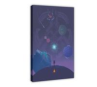 ORROBI Outer Wilds - Poster con stampa artistica su tela, decorazione artistica da parete per soggiorno e camera da letto, stile cornice, 20 x 30 cm