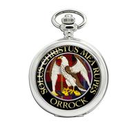 Orrock Scottish Clan Orologio Da Tasca Ravel Quarzo Cacciatore Completo