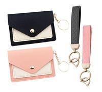 Orsa Per Piccole Carte In 2 Parti E Portachiavi In Due Parti, Sacchetti Di Carta Semplici Alla Moda, Borse Per Carte Portatili, Borse Per Carte Da Donna, Borse Per Carte In Pelle Pu