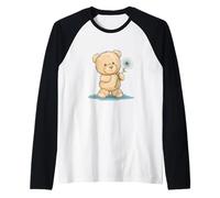 Orsacchiotto con dente di leone per una giornata accogliente nella natura costume Maglia con Maniche Raglan