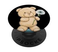 Orsacchiotto con dente di leone per una giornata accogliente nella natura costume PopSockets PopGrip Adesivo