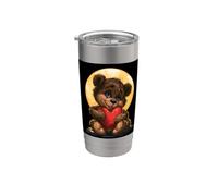Orsacchiotto con un cuore bambini donne Cuore Orsacchiotto Bicchiere termico in acciaio inox doppia parete