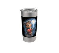 Orsacchiotto con un cuore bambini donne Cuore Orsacchiotto Bicchiere termico in acciaio inox doppia parete